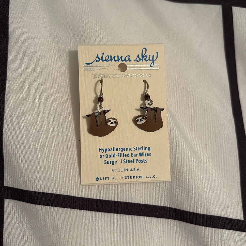 Sloth earrings